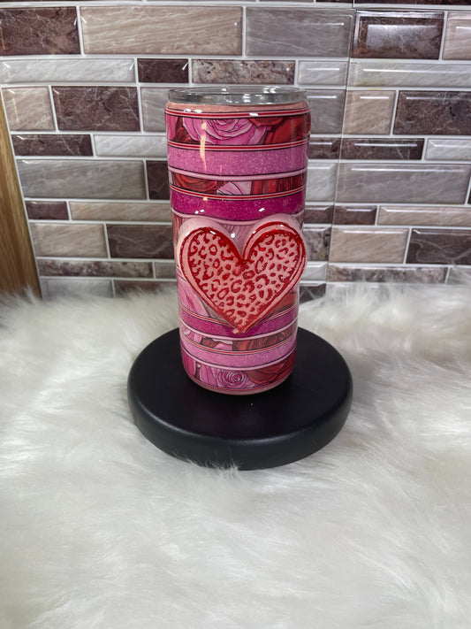 15 oz Stainless Steel 3D Heart Tumbler