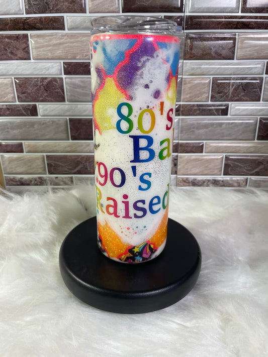 20 oz Stainless Steel 80s Baby - Power Wash - Vinyl & Glitter Tumbler