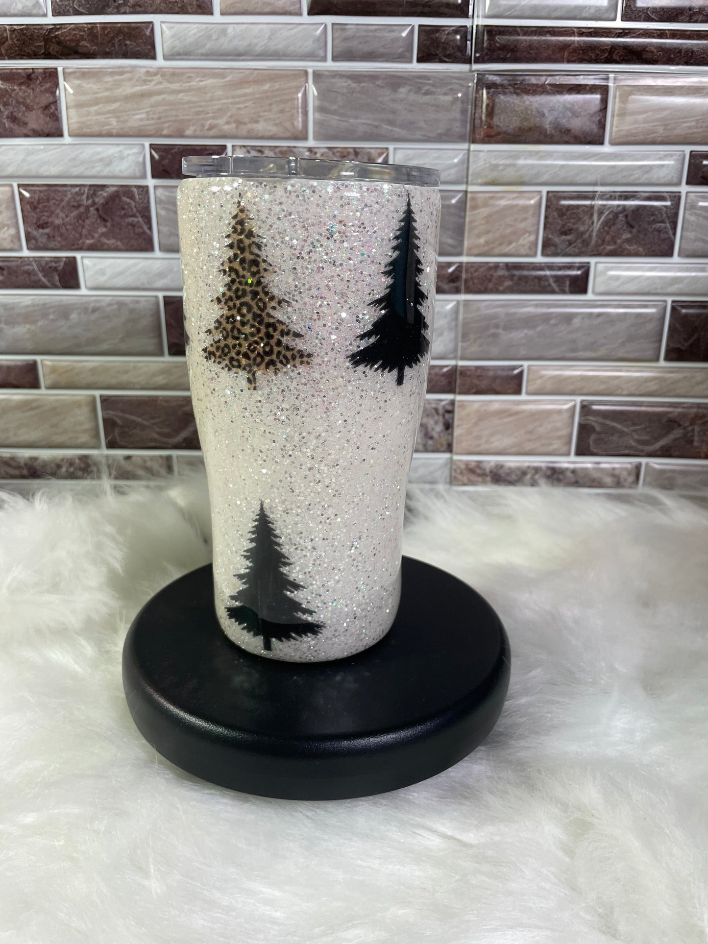 20 oz Stainless Steel Glitter & Vinyl - Winter Wishes Tumbler