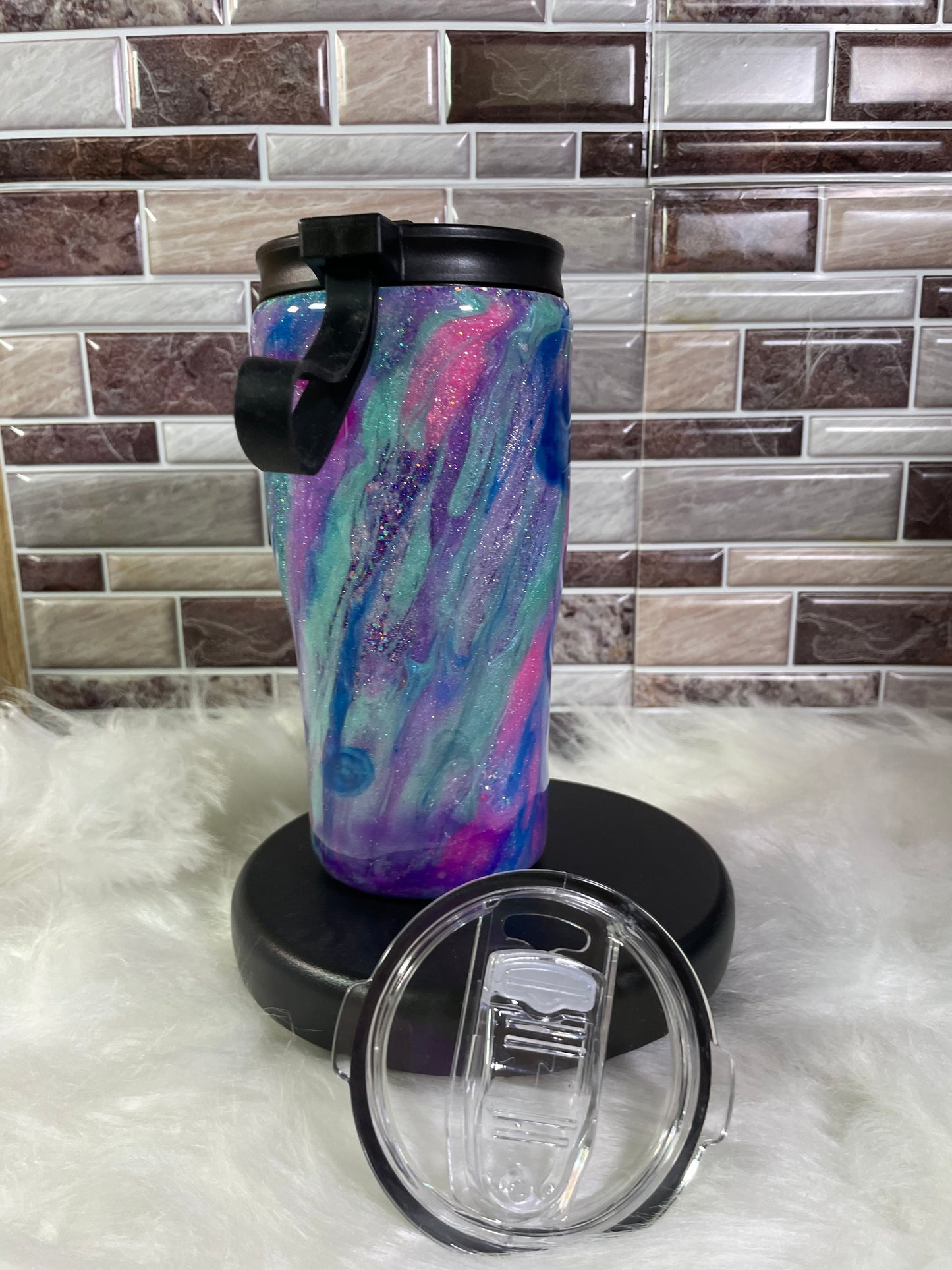 20 oz Stainless Steel Milky Way - Pink Blue & Purple Glow Tumbler