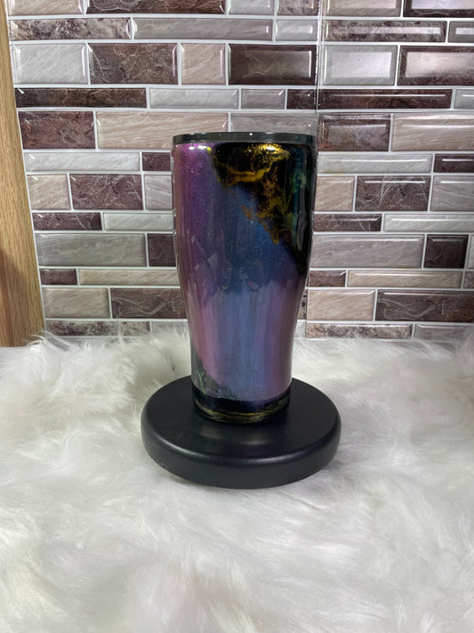 32 oz Stainless Steel Twisted Oil Slick Tumbler