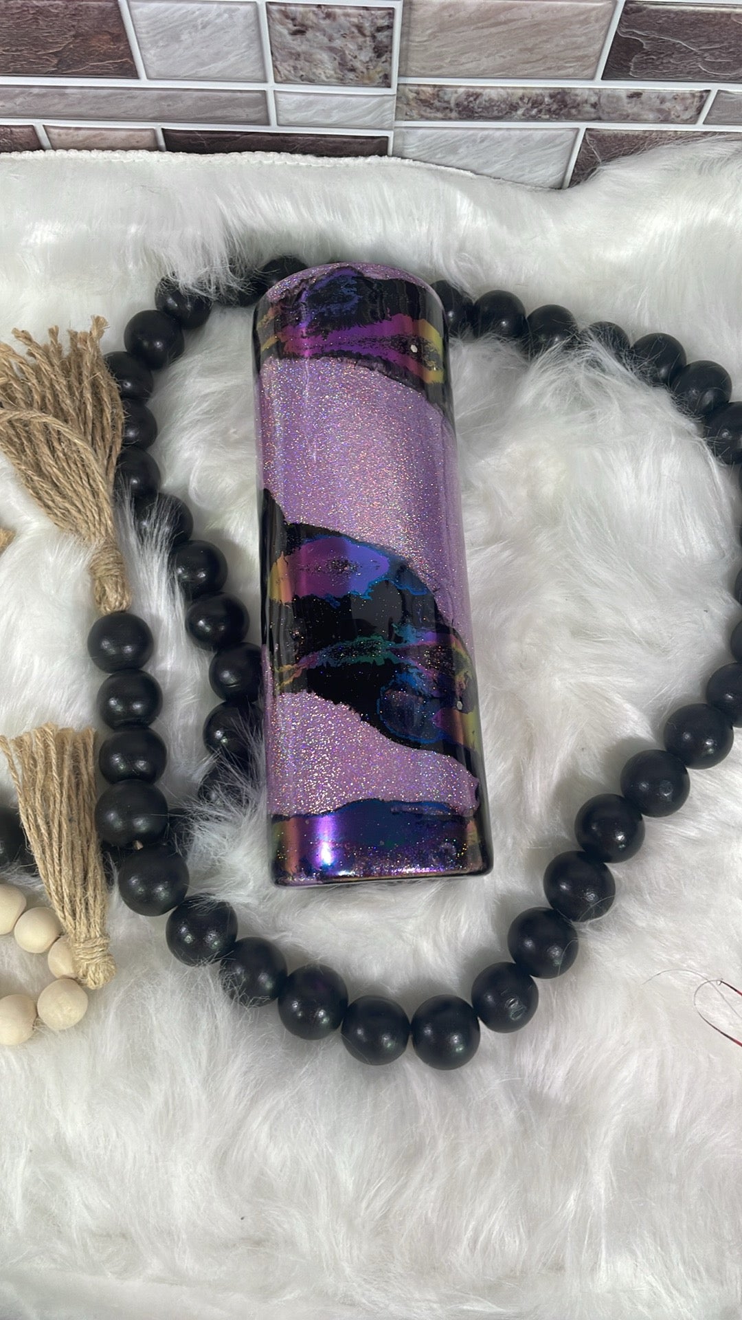 20 oz Stainless Steel Purple Oil Slick Tumbler